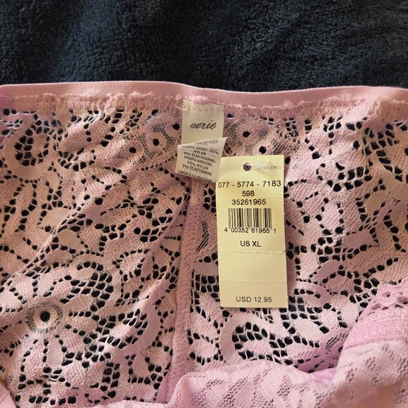 Aerie light pink lace string bikini panties size XL - Picture 3 of 3